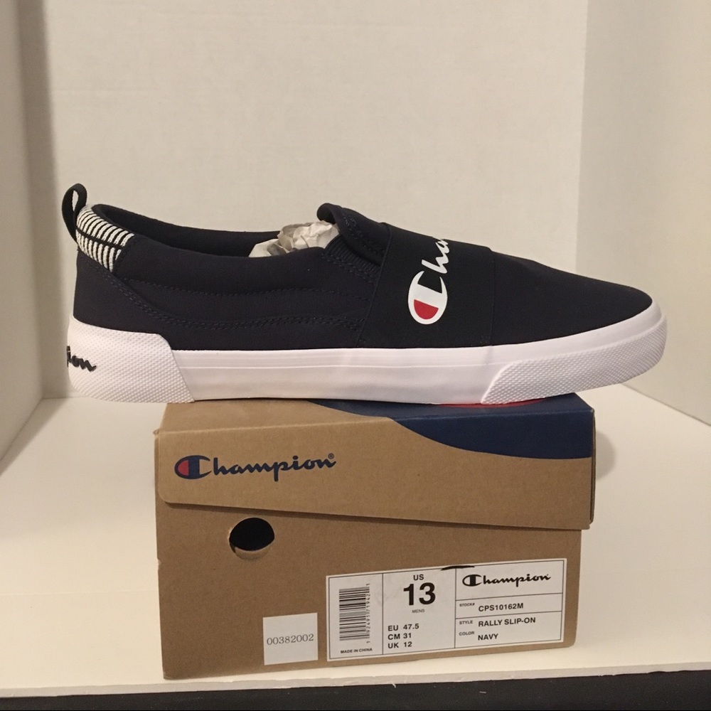 Champion Men’s 13 Navy Slip-On